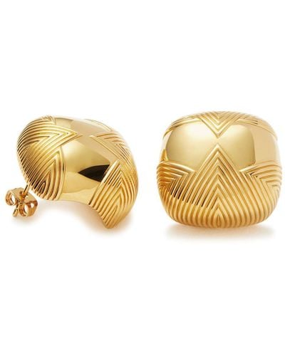 Missoma Hera Dome 18Kt-Plated Stud Earrings - Natural