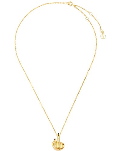 Anissa Kermiche French For Goodnight 18kt -plated Necklace - Metallic