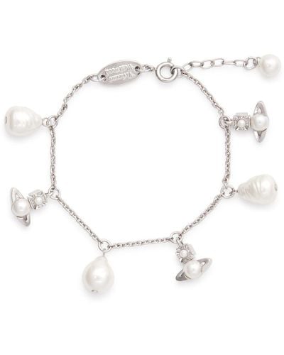 Vivienne Westwood Emiliana Orb-embellished Charm Bracelet - White
