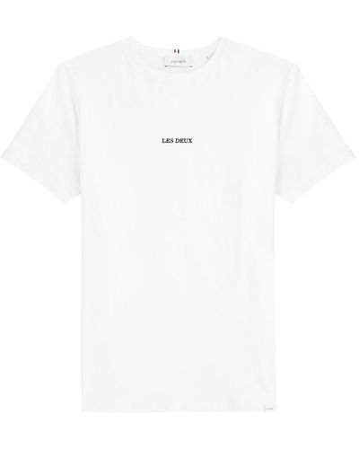 Les Deux Lens Logo Cotton T-Shirt - White