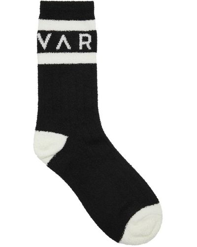 Varley Spencer Logo-intarsia Chenille Socks - Black