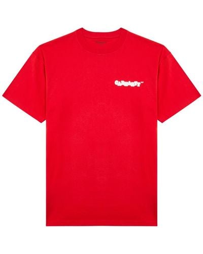 Carhartt Fast Food Printed Cotton T-Shirt - Red