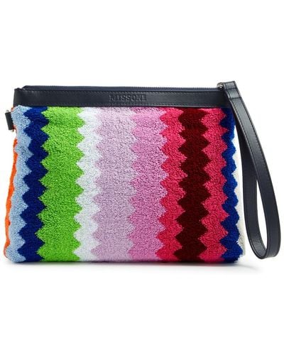 Missoni Cecil Zigzag Terry Cosmetics Pouch - Red