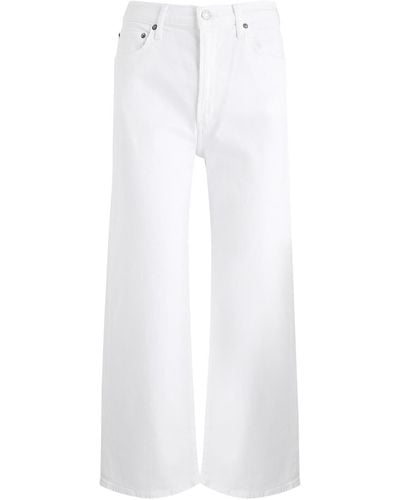 Agolde Harper Crop Straight-Leg Jeans - White