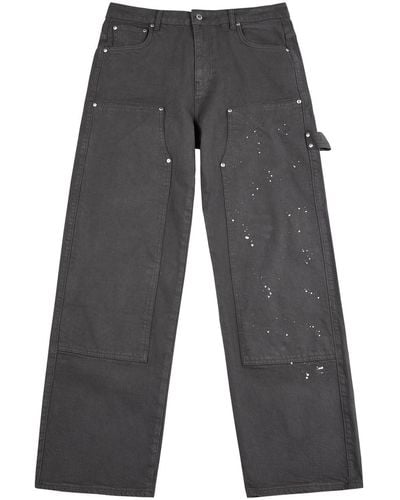 Represent Carpenter Paint-splattered Straight-leg Jeans - Gray