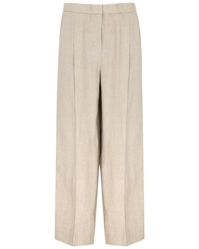 Eileen Fisher Wide-Leg Linen Pants - Natural