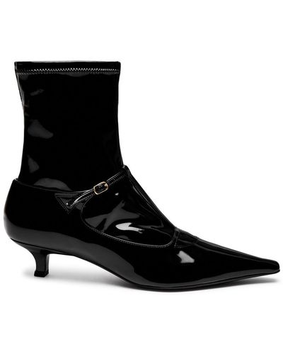 The Row Cyd 50 Patent Leather Ankle Boots - Black