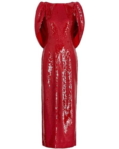 Huishan Zhang Alba Sequin-embellished Dress - Red