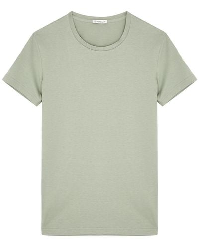Moncler Logo Cotton T-Shirt - Green