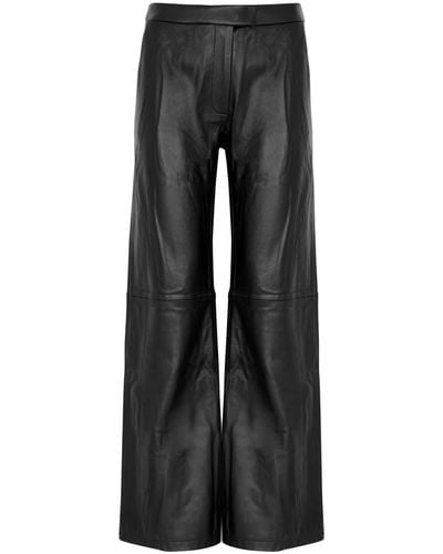 AEXAE Wide-leg Wool Trousers - Black
