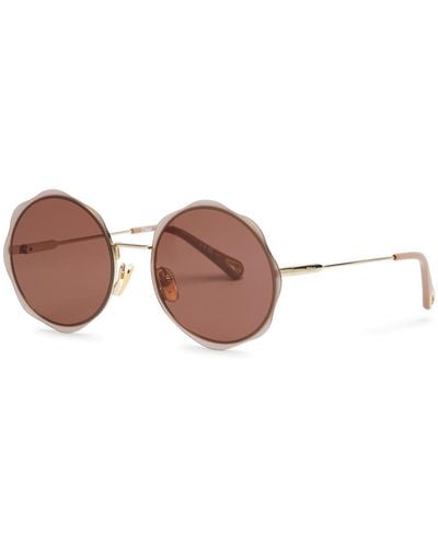 Chloé Honoré Rimless Octagon-frame Sunglasses - Brown