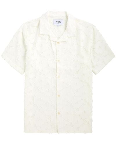 Wax London Didcot Floral-Jacquard Shirt - White