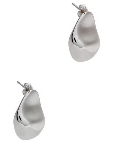 BY PARIAH Luna Small Sterling Drop Earrings - White