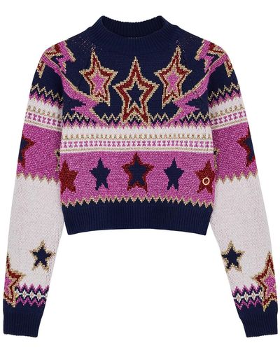 Rabanne Stardust Metallic-weave Knitted Jumper - Multicolour