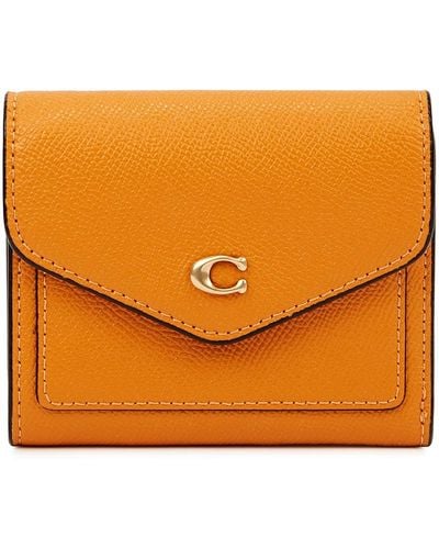 COACH Wyn Small Orange Leather Wallet