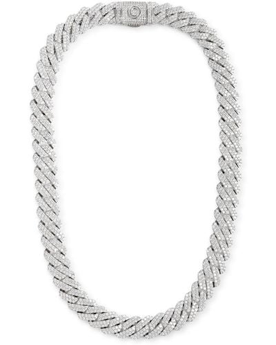 CERNUCCI Prong Cuban Crystal-Embellished Chain Necklace - White