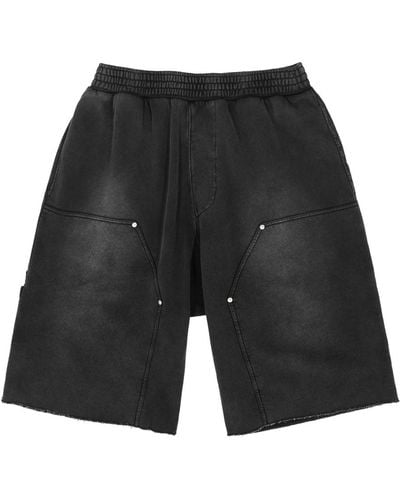 Givenchy Carpenter Faded Cotton Shorts - Black