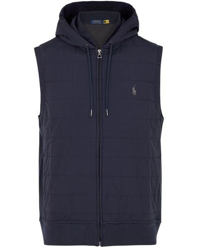 Polo Ralph Lauren Hooded Quilted Shell Gilet - Blue