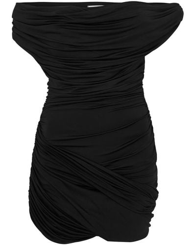 Magda Butrym Draped Stretch-Jersey Mini Dress - Black
