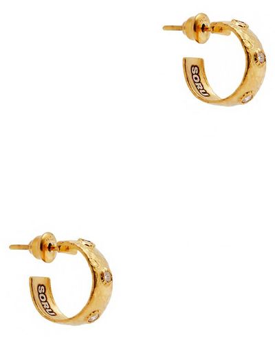 SORU Angelica 18kt -plated Hoop Earrings - White
