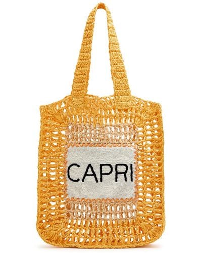 De Siena Capri Crochet Tote - Metallic