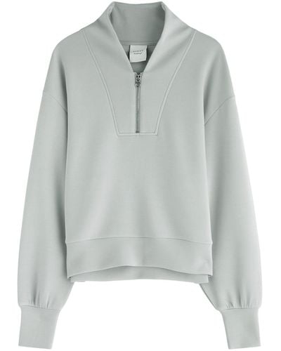 Varley Davidson Stretch-Jersey Half-Zip Sweatshirt - Grey