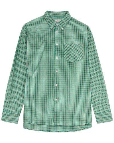 Nudie Jeans Filip Checked Flannel Shirt - Green