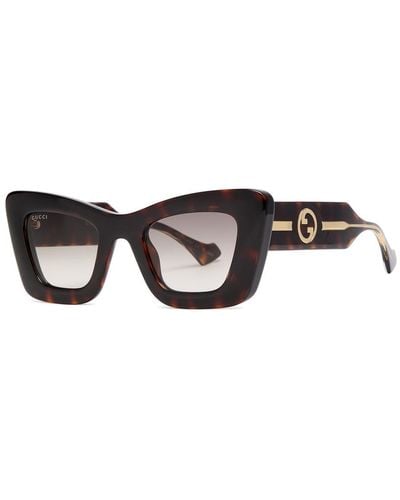 Gucci Cat-Eye Sunglasses - Brown