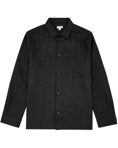Sunspel Wool Overshirt - Black