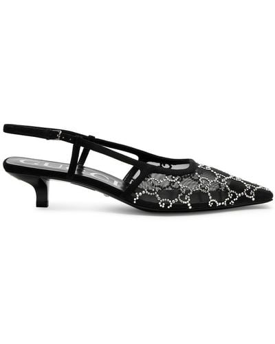 Gucci Tom 50 gg-embellished Suede Court Shoes - Black