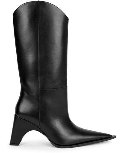 Coperni Bridge 90 Leather Mid-calf Boots - Black