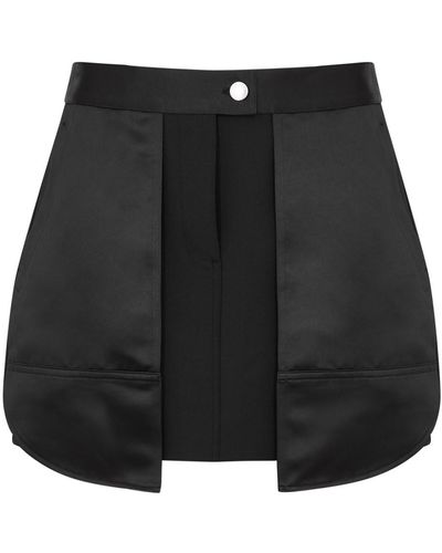 Helmut Lang Inside Out Panelled Mini Skirt - Black
