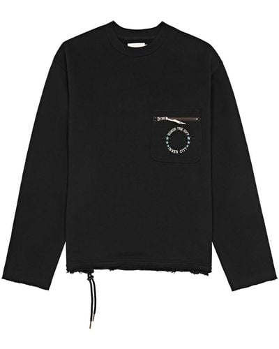Honor The Gift Logo-Embroidered Cotton Sweatshirt - Black