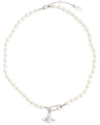 Vivienne Westwood Lucrece Orb-embellished Necklace - White
