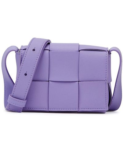 Bottega Veneta Candy Cassette Intrecciato Cross-Body Bag, Bag - Purple