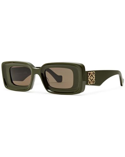 Loewe Rectangle-frame Sunglasses - Green