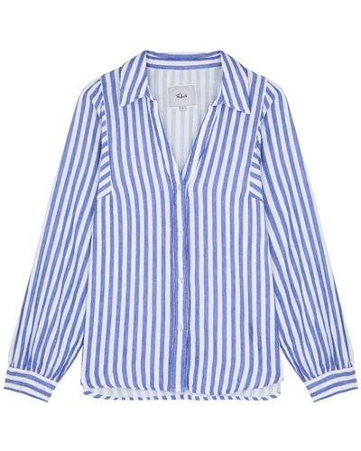 Rails Lo Striped Cotton Shirt - Blue