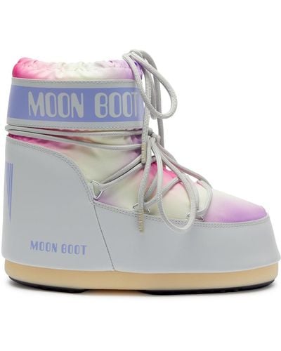Moon Boot Icon Padded Nylon Snow Boots - Gray