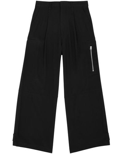 Ami Paris Wide-Leg Cargo Trousers - Black