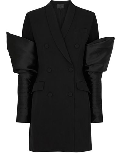 Nafsika Skourti Double-Breasted Blazer Dress - Black