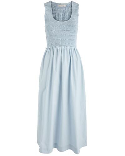 Faithfull The Brand Matera Cotton Midi Dress - Blue