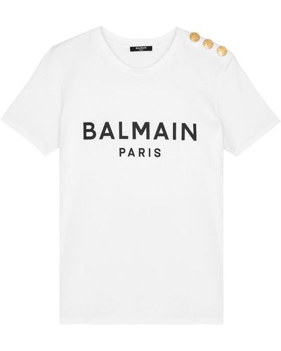 Balmain T-shirts And Polos White