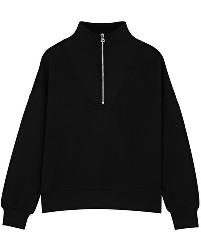 Varley Hawley Half-zip Stretch-jersey Sweatshirt - Black