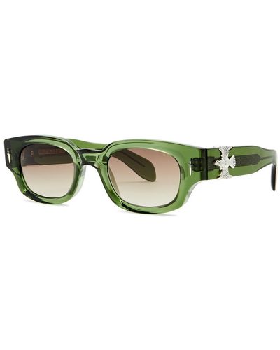Cutler and Gross The Great Frog X Cutler & Gross X The Great Frog Rectangle-frame Sunglasses - Green