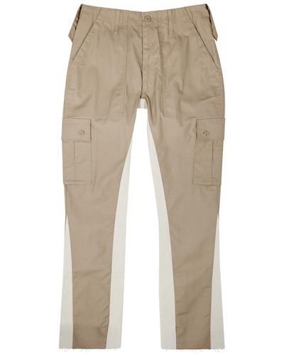 Jeanius Bar Atelier Panelled Twill Cargo Trousers - Natural