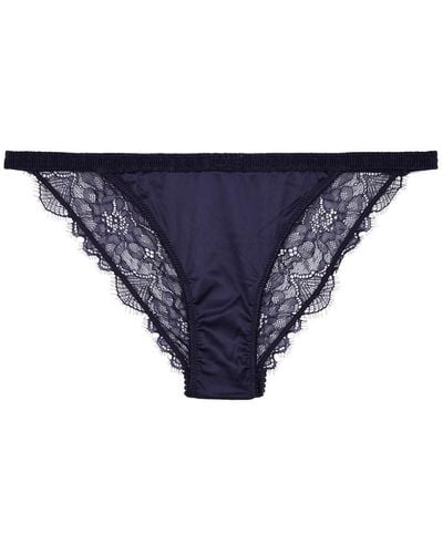 Love Stories Wild Rose Panelled Lace Briefs - Blue