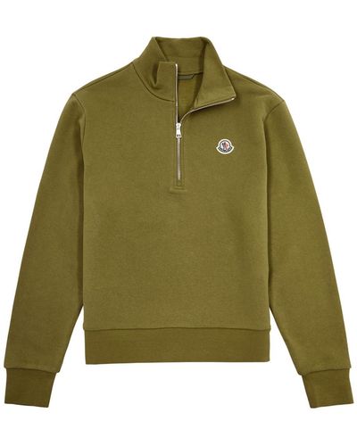 Moncler Half-zip Cotton Sweatshirt - Green