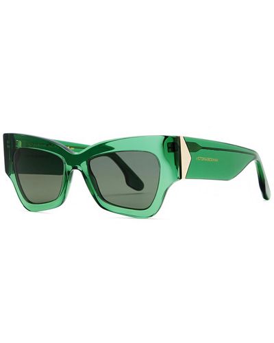 Victoria Beckham Butterfly-frame Sunglasses - Green