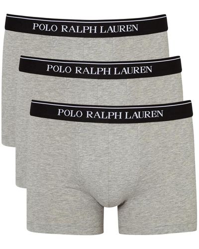 Polo Ralph Lauren Stretch Cotton Boxer Briefs - Gray