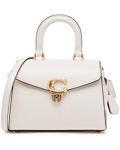 COACH Sammy Leather Top Handle Bag - White